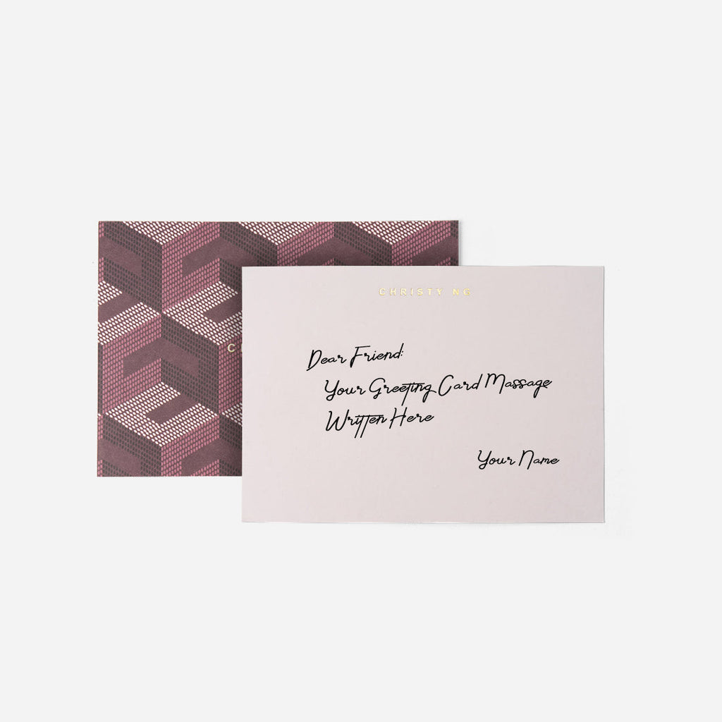 Christy Ng Premium Monogram Greeting Card